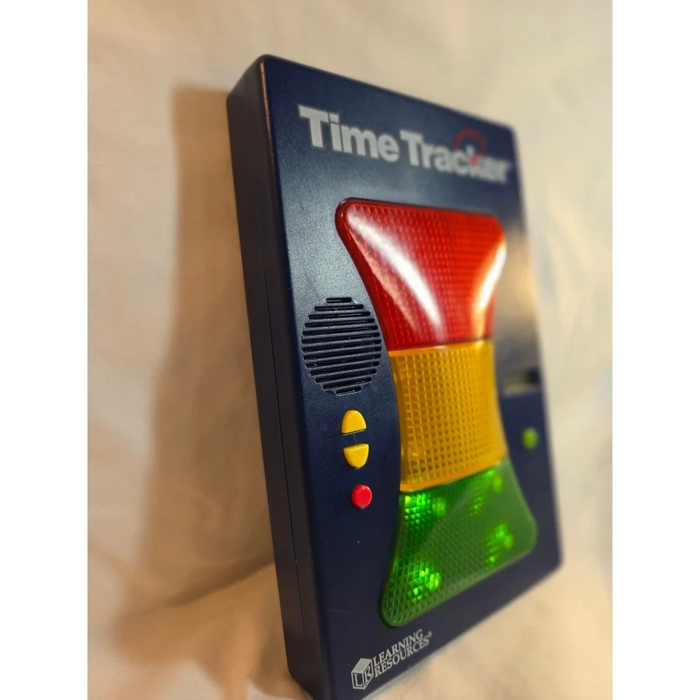 Learning Resources Time Tracker Visual Timer Classroom Clock Blue LER6900